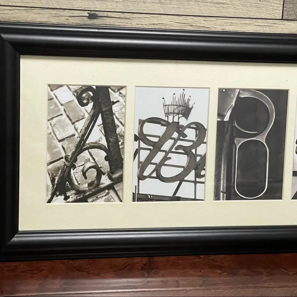 ABBOTT Personalized Name Art Wall Decor Sepia Color 30.5” x 11”